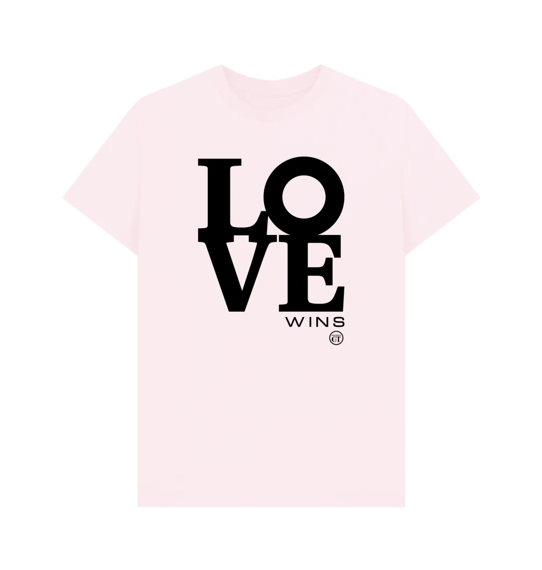 Loved Up. 100% organic tee.  White, Pink, Oat, Mustard.   Free UK post