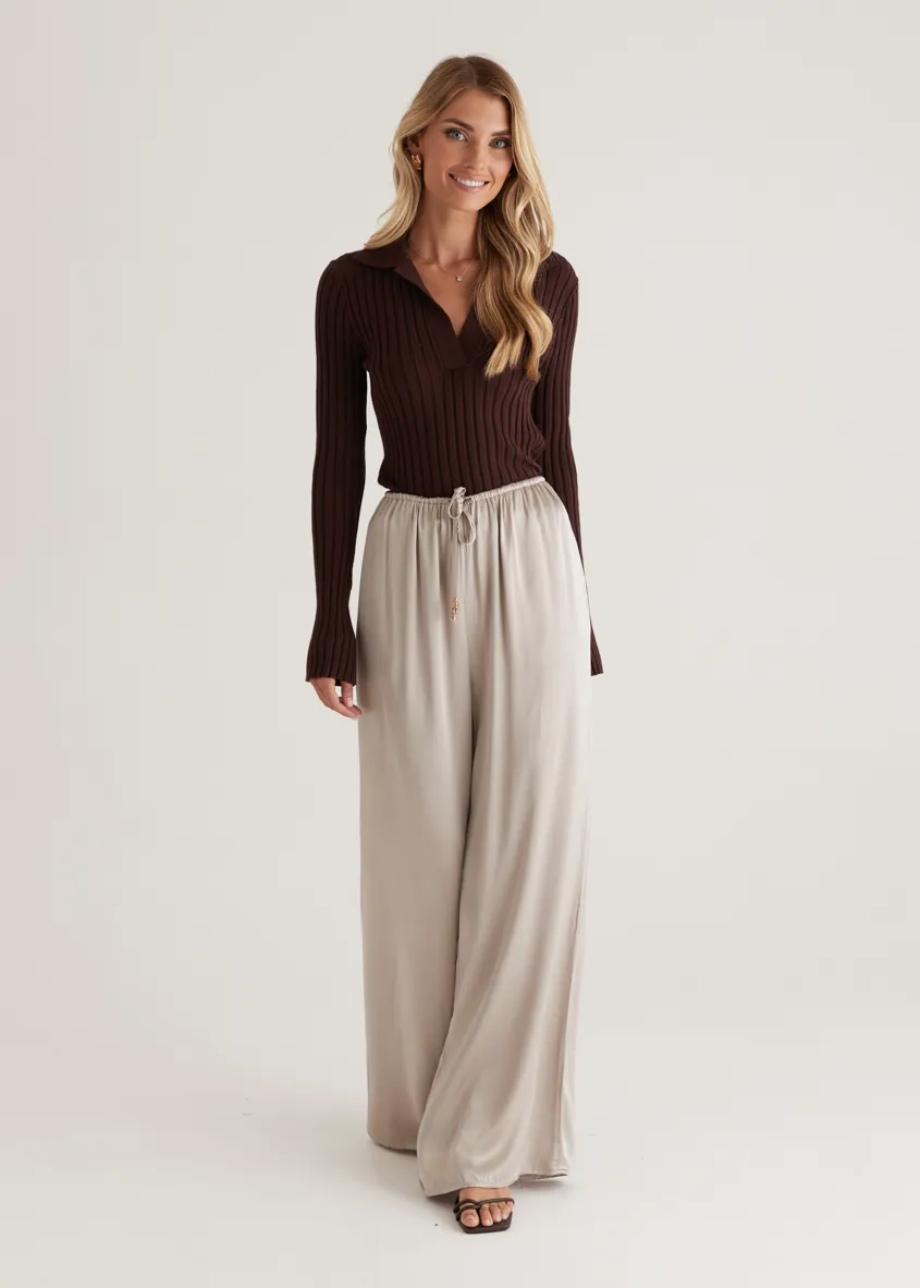 Lucie Knit Top - Chocolate