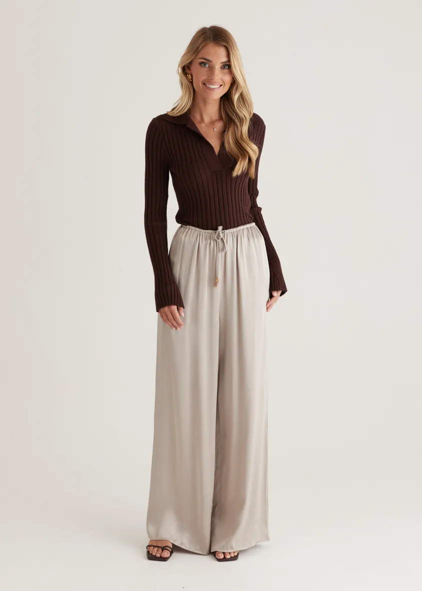 Lucie Knit Top - Chocolate