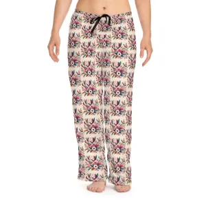 Luxury Chic Pajama Pants with Abstract Floral Pattern