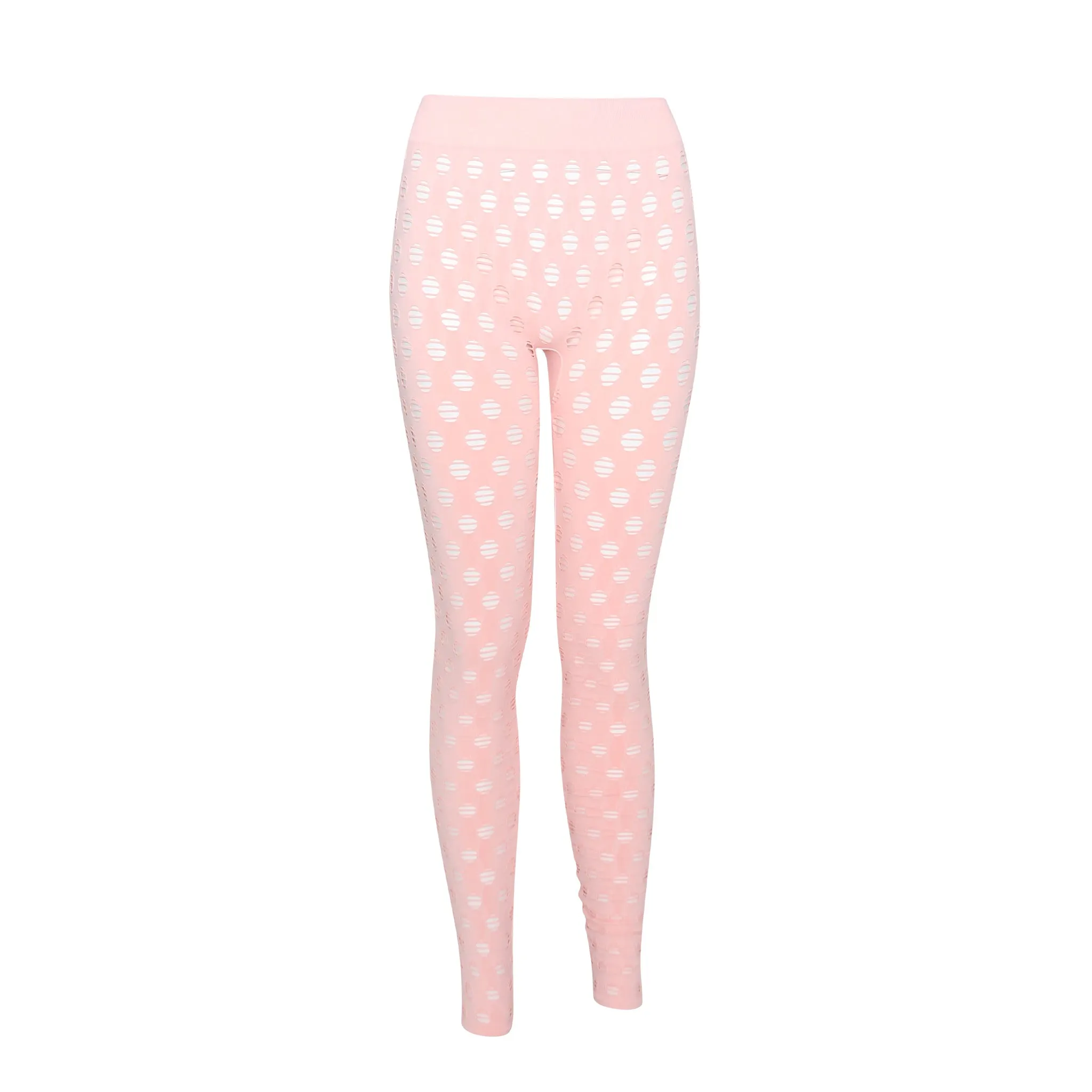 Maisie Wilen Pink Perforated Leggings