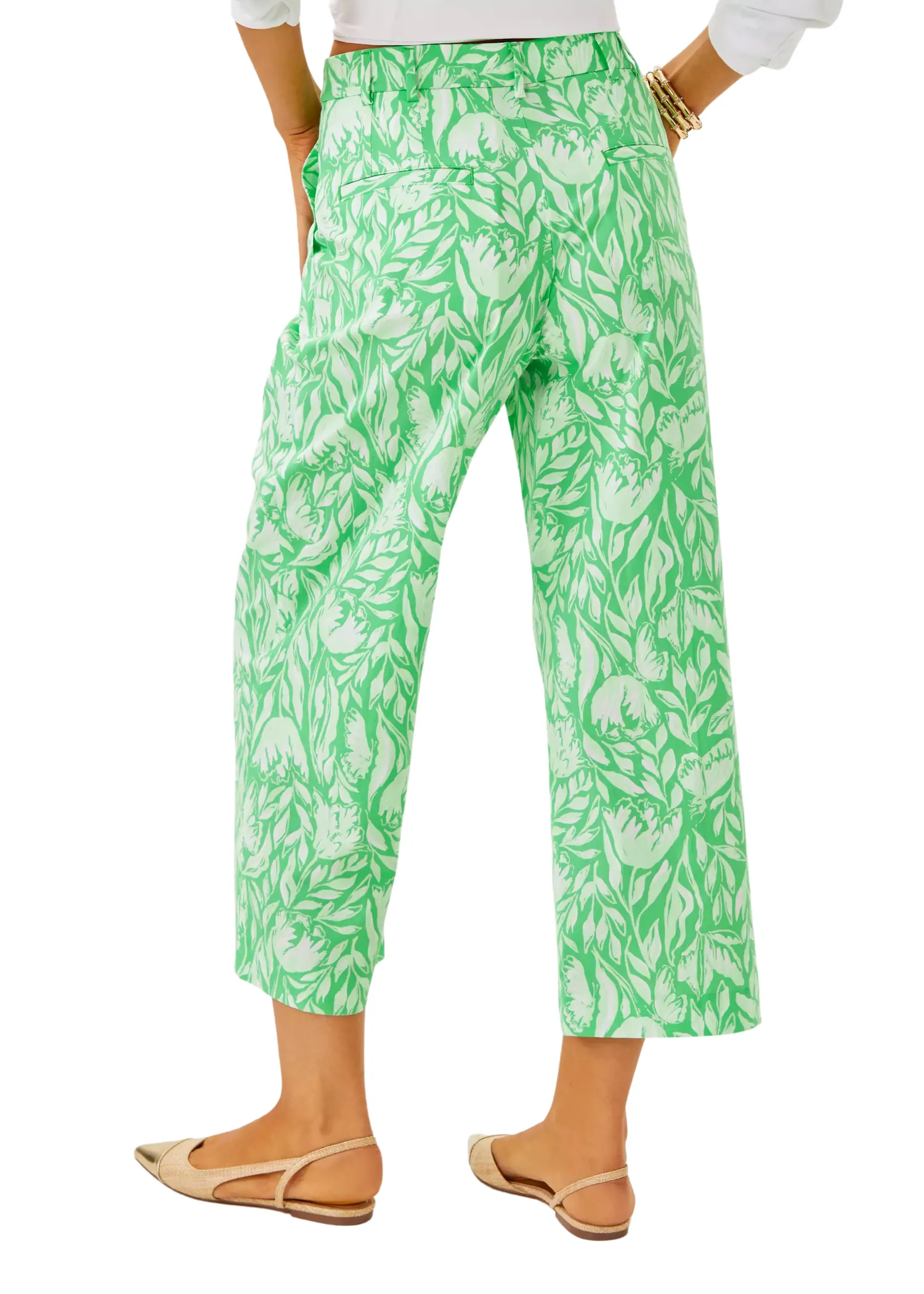 MANDALY WIDE LEG CROP PANTS - TULIP TO TANGO