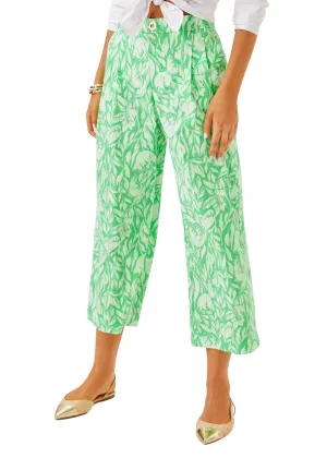 MANDALY WIDE LEG CROP PANTS - TULIP TO TANGO