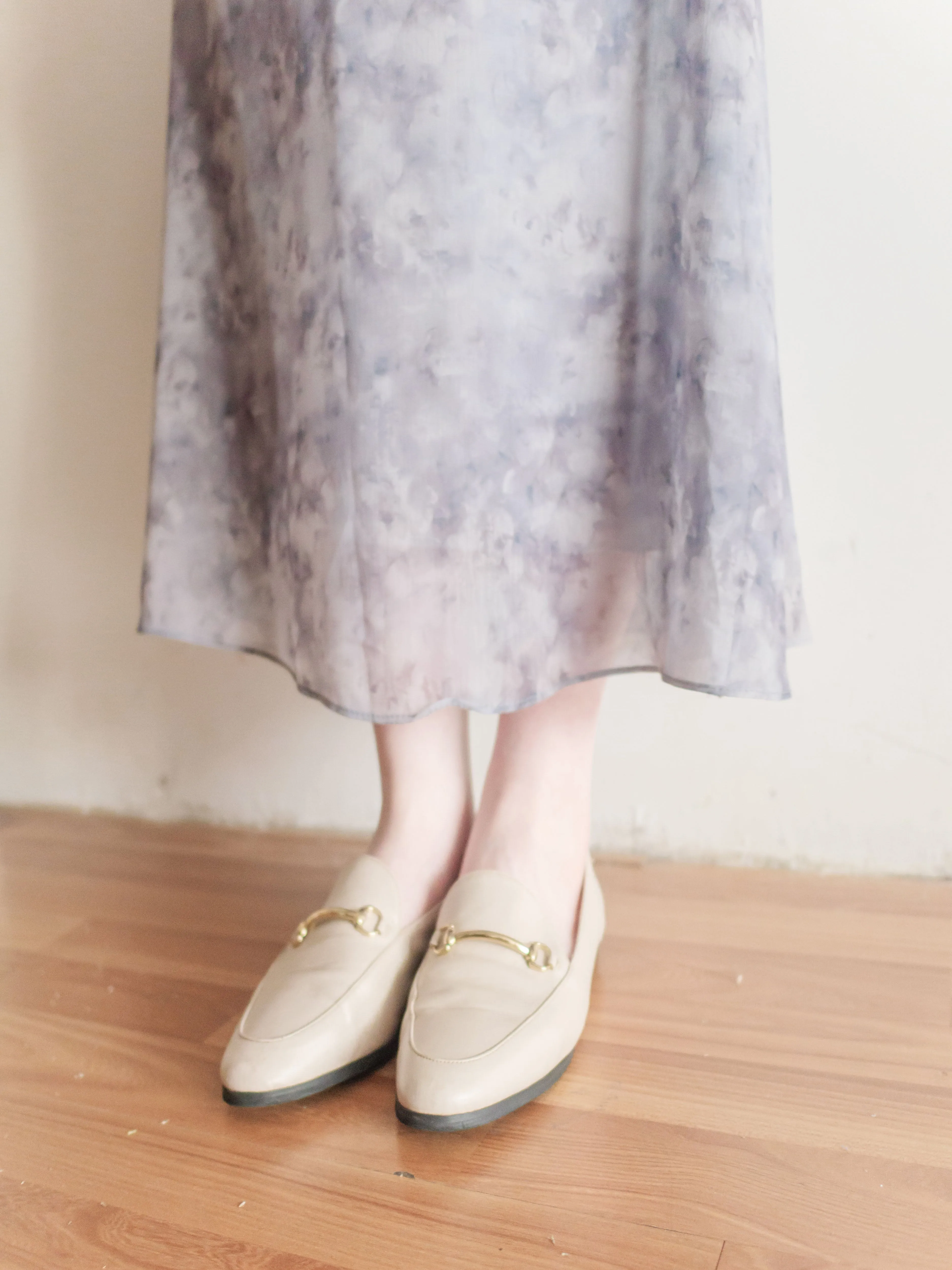 Marble Dress 淡灰雲石雪紡半裙/ SK8839