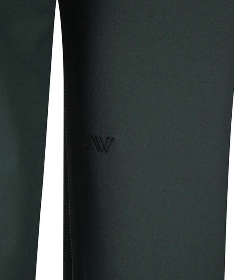 Men's Stitch Point Straight Long Pants - Green