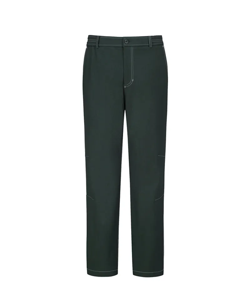 Men's Stitch Point Straight Long Pants - Green