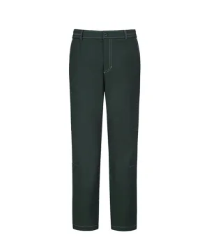 Men's Stitch Point Straight Long Pants - Green