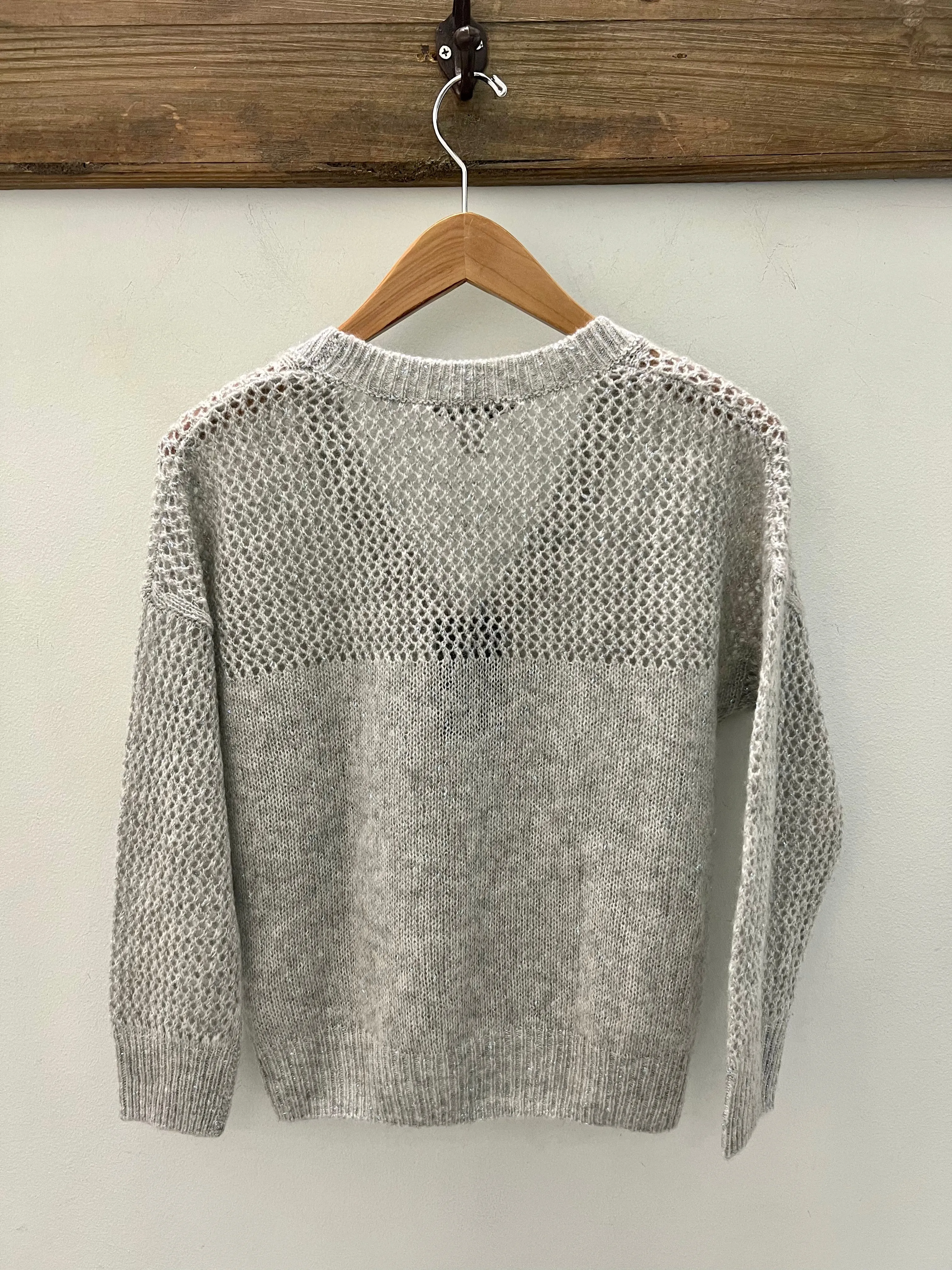 Mesh shoulder Sweater