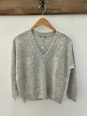 Mesh shoulder Sweater