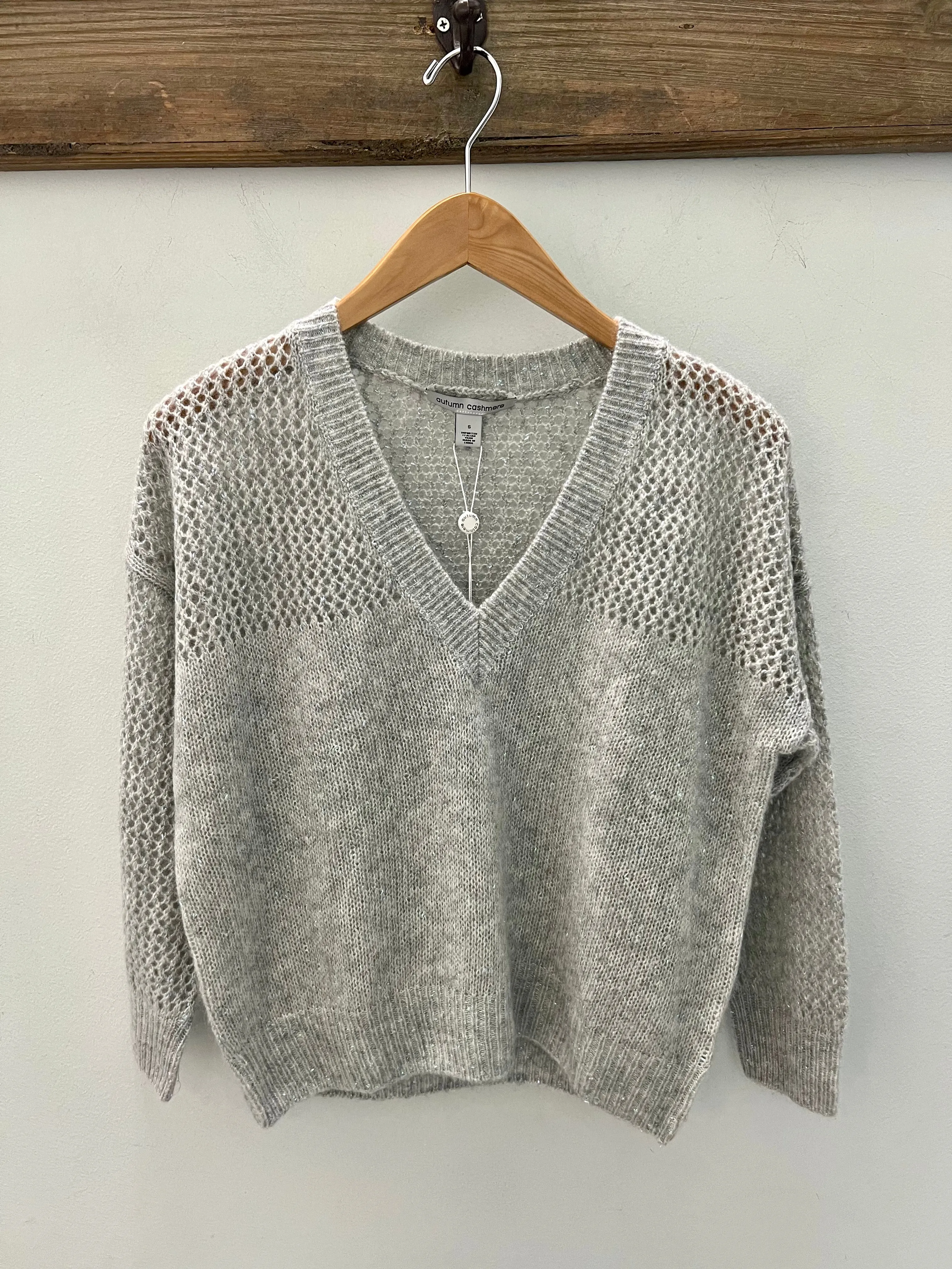 Mesh shoulder Sweater