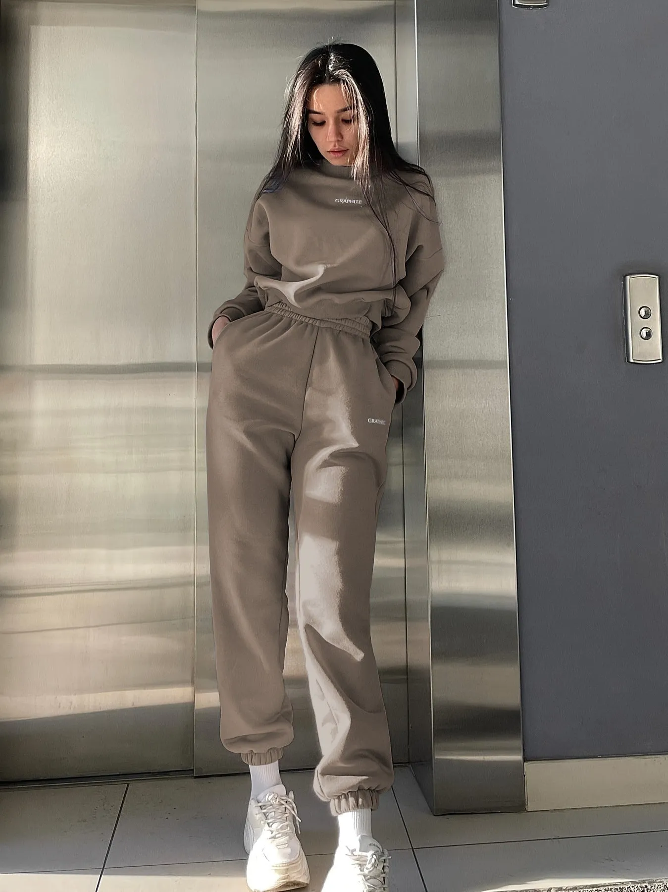Minimalist Casual Hoodie and Jogger Pants Two-Piece Set