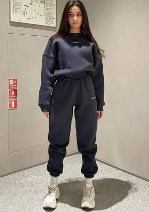 Minimalist Casual Hoodie and Jogger Pants Two-Piece Set