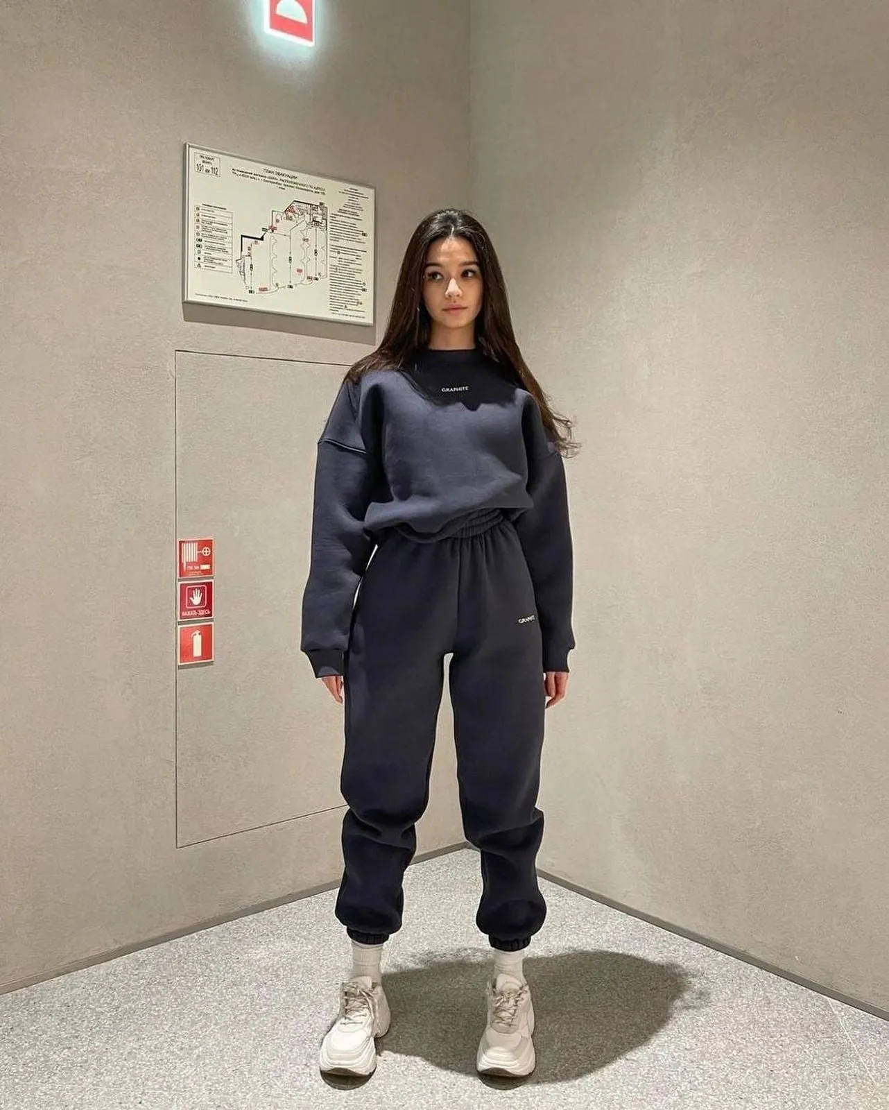Minimalist Casual Hoodie and Jogger Pants Two-Piece Set