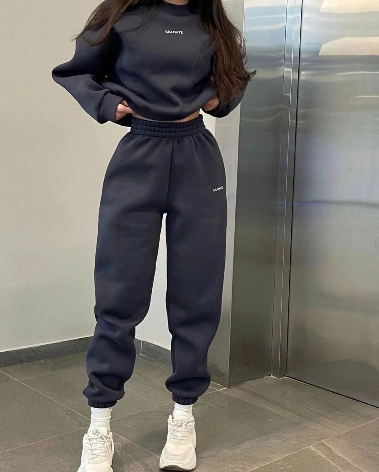 Minimalist Casual Hoodie and Jogger Pants Two-Piece Set