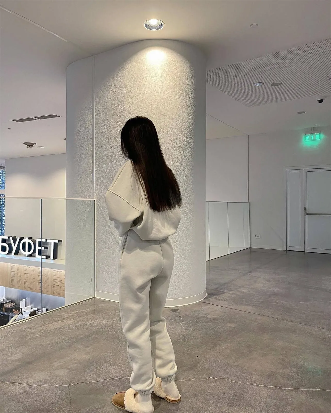 Minimalist Casual Hoodie and Jogger Pants Two-Piece Set
