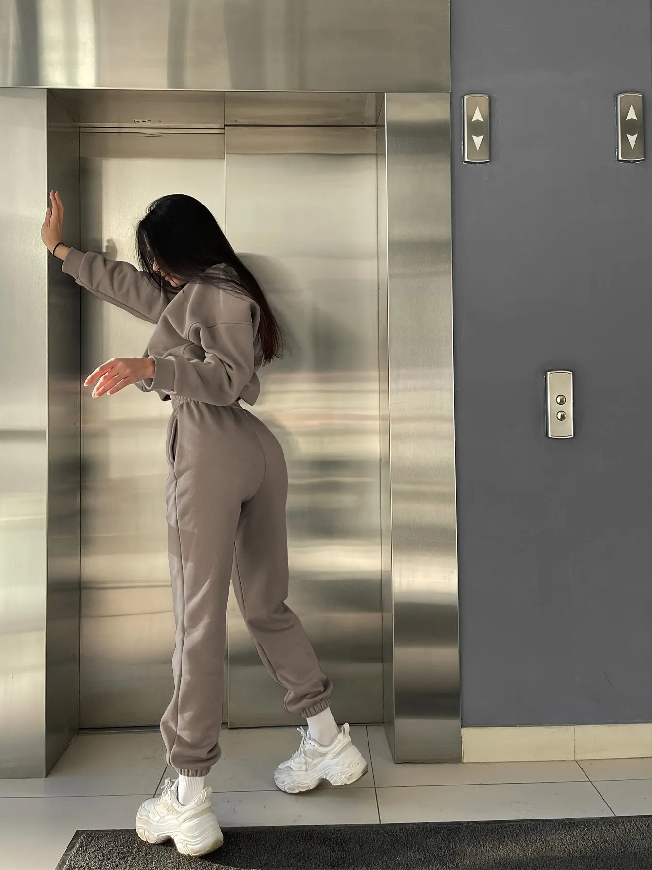 Minimalist Casual Hoodie and Jogger Pants Two-Piece Set