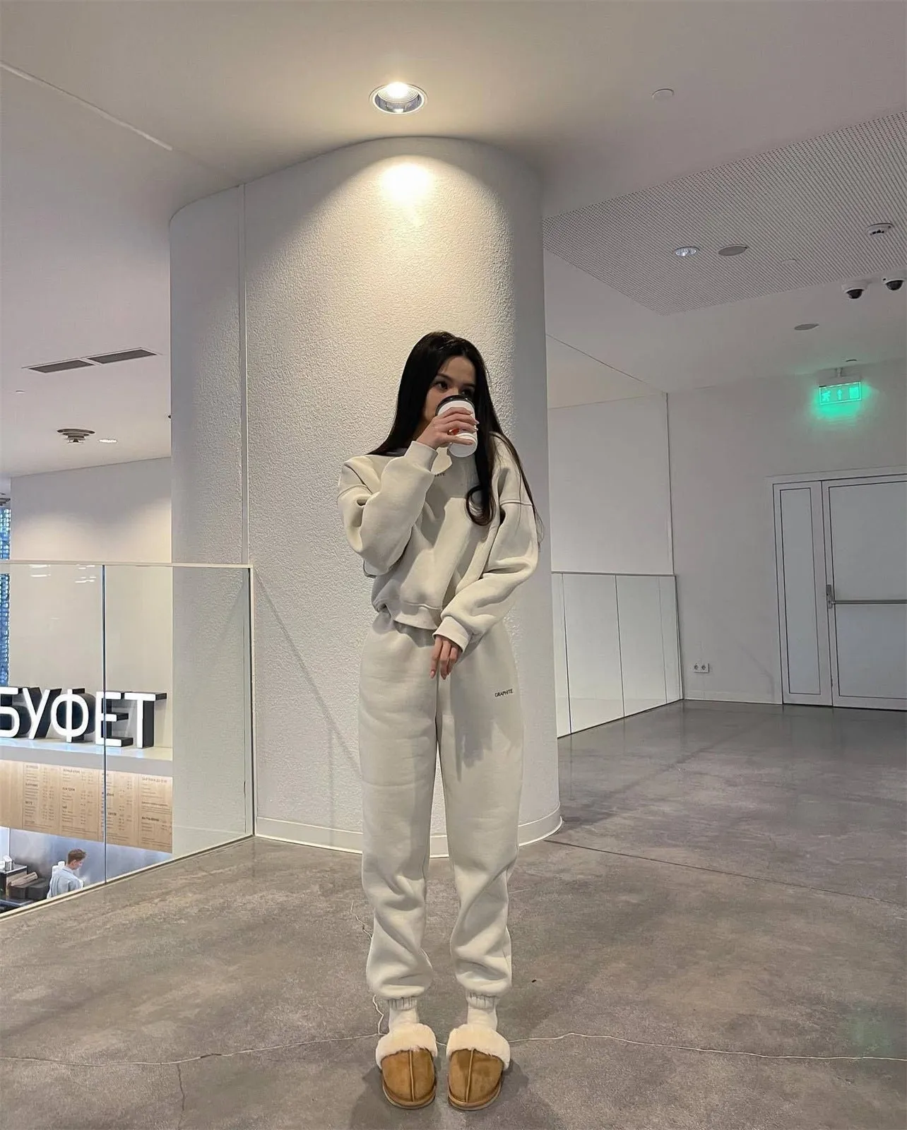 Minimalist Casual Hoodie and Jogger Pants Two-Piece Set