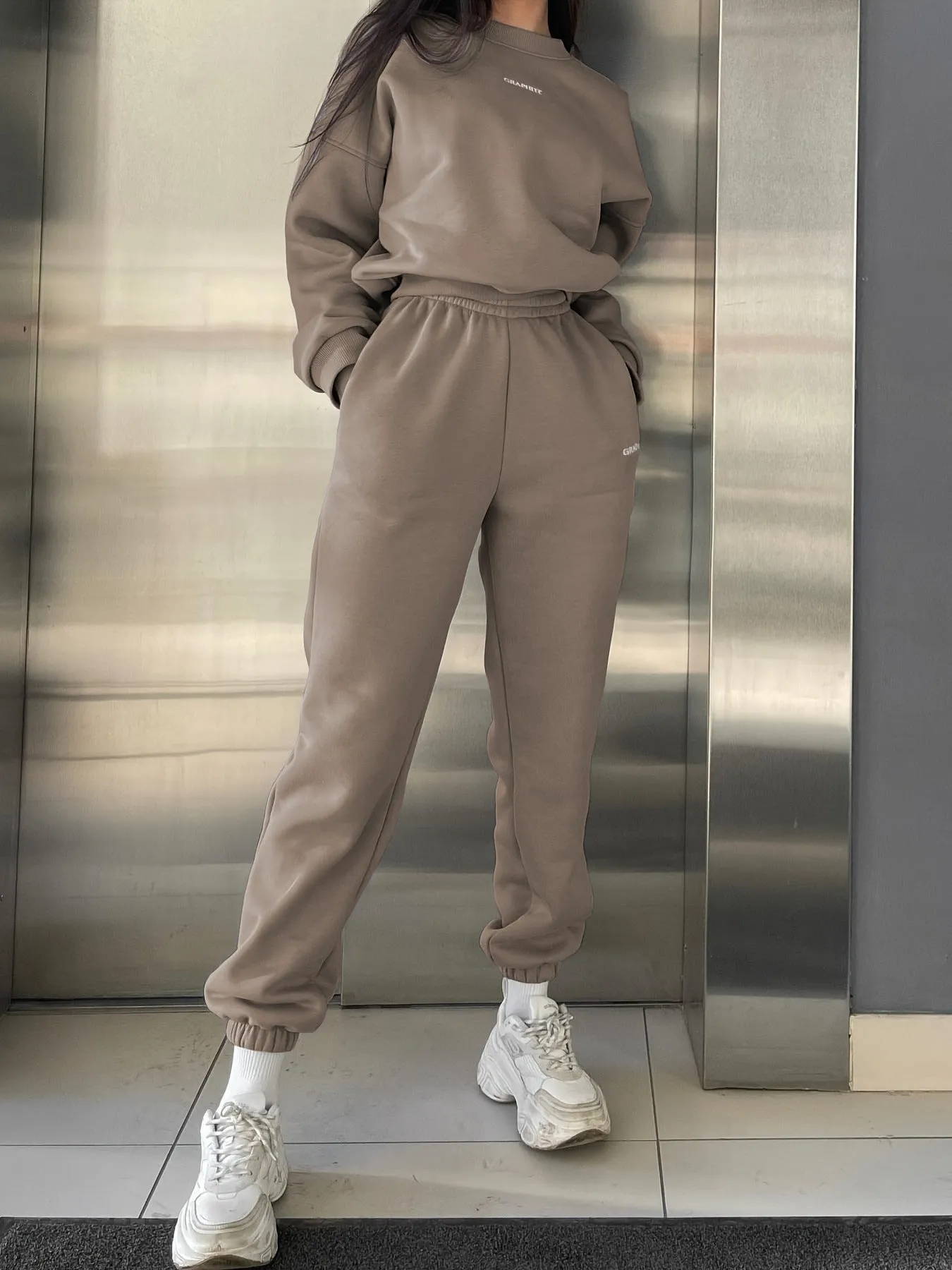 Minimalist Casual Hoodie and Jogger Pants Two-Piece Set