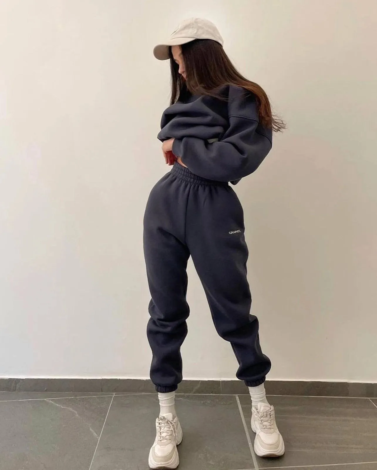 Minimalist Casual Hoodie and Jogger Pants Two-Piece Set