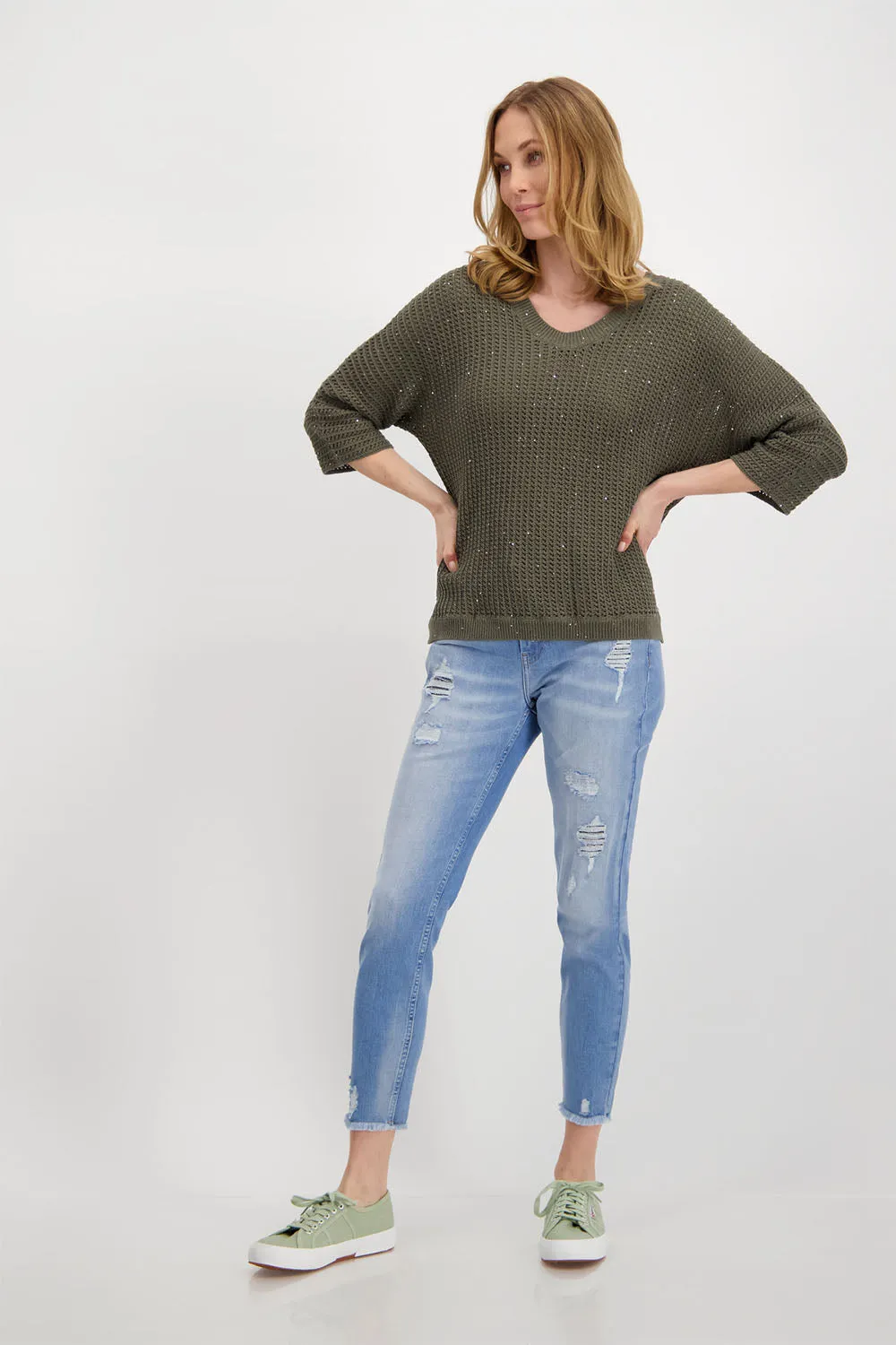 Monari Sequin Sweater M407284