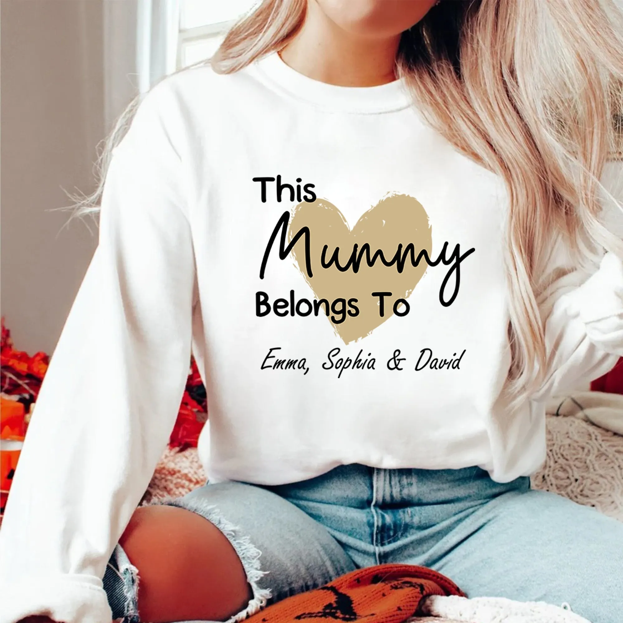 Mummy Sweatshirt, This Mummy Belongs, Custom Mum Jumper, Personalised Jumper, New Mum Gift, Mama Birthday Gift, Mom To Be, New Mummy Sweater