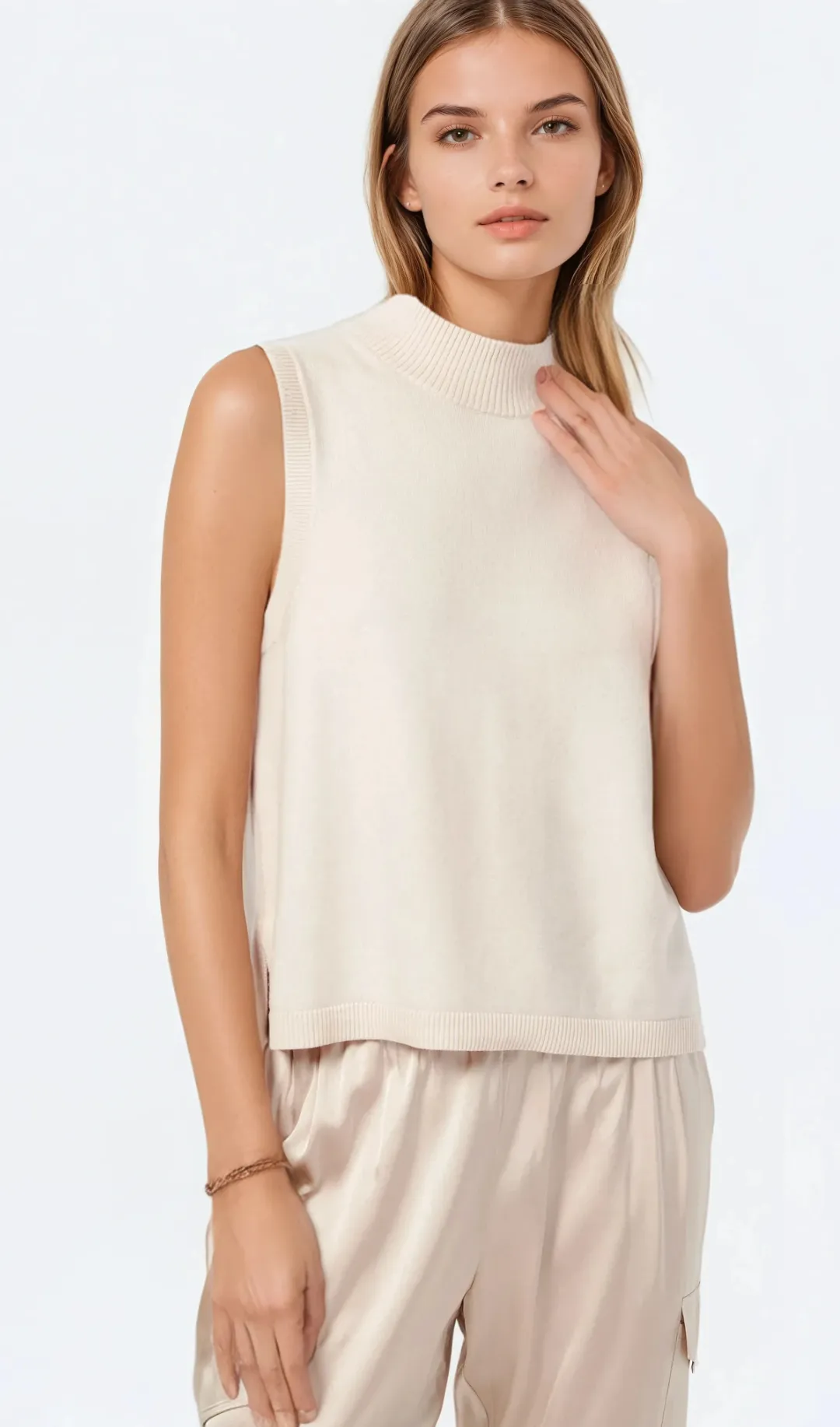 Naftali Sweater Vest Cannoli