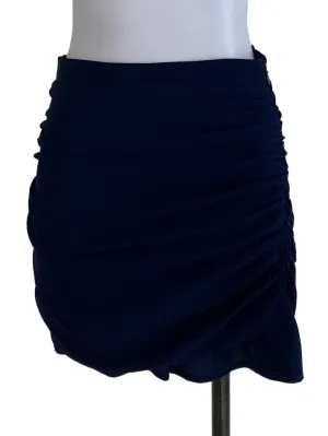 Navy Blue Plain Mini Skirt