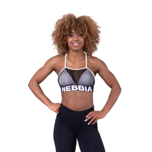 Nebbia Triangle Mesh Mini Top 692 - White