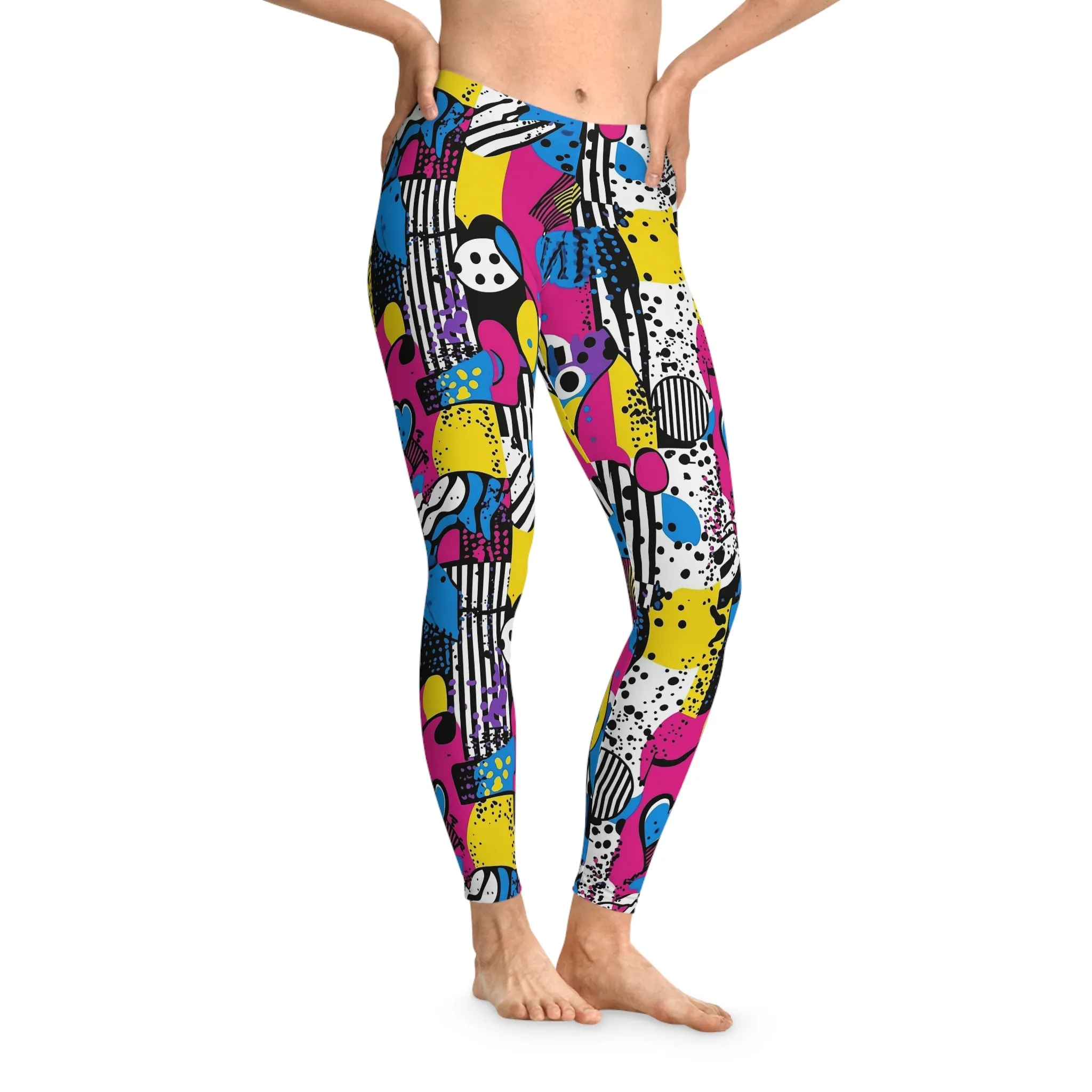 Neon Frenzy Stretchy Leggings for Active Lifestyle & Everyday Comfort