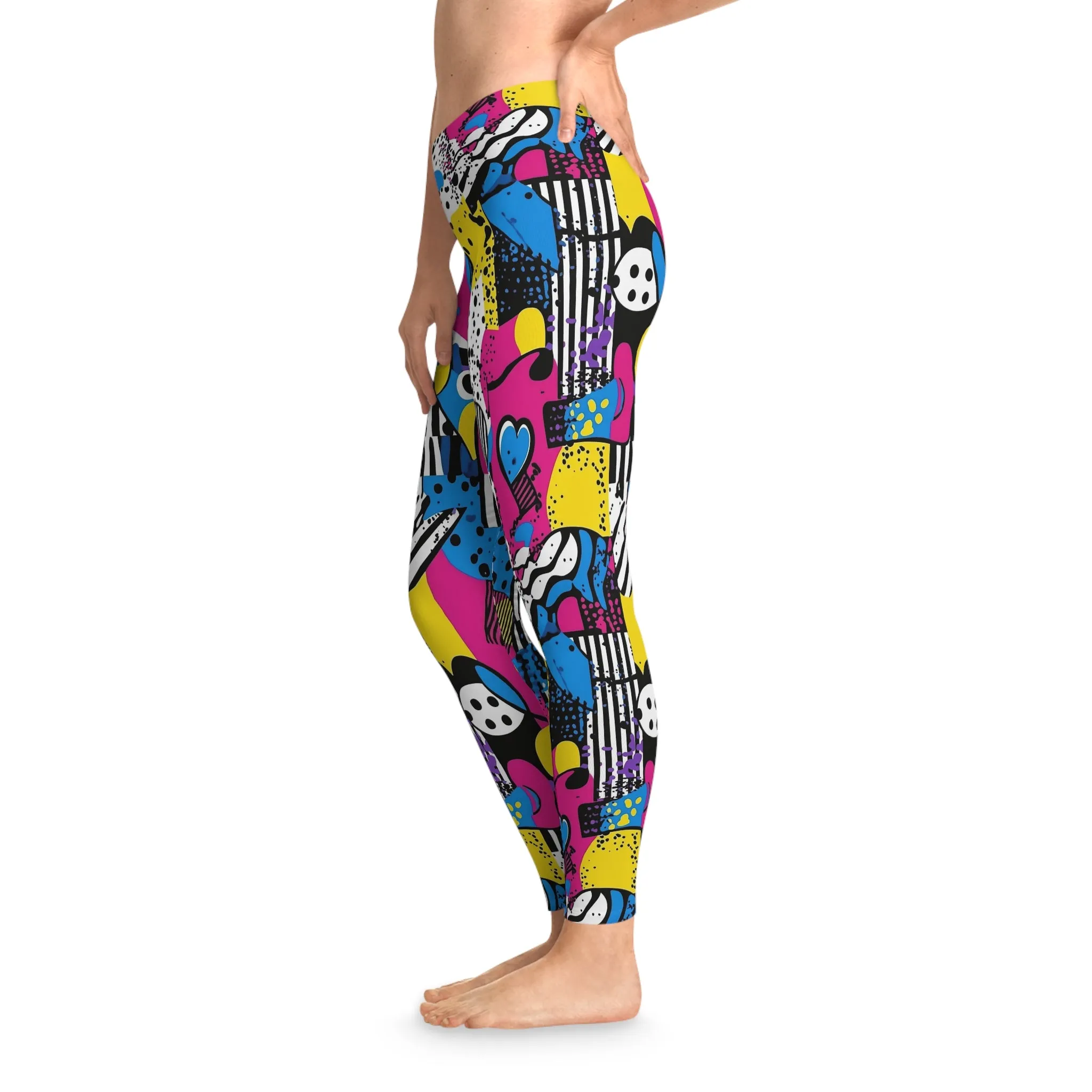 Neon Frenzy Stretchy Leggings for Active Lifestyle & Everyday Comfort