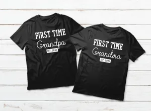 New Grandparents Gift Grandma and Grandpa Matching Shirts