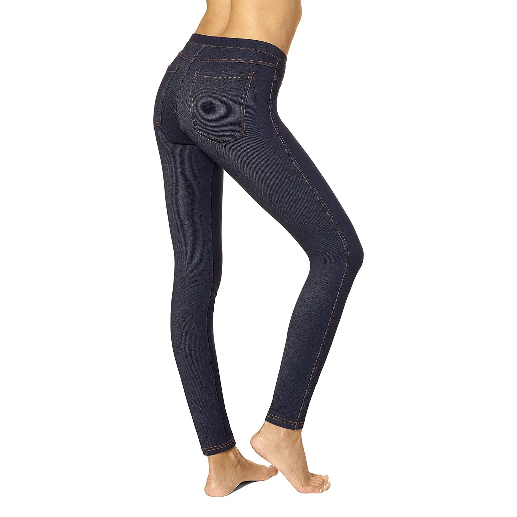 No nonsense Women's Stretch Denim Legging, Dark Denim