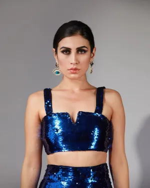 NOIR BLUE CROP TOP