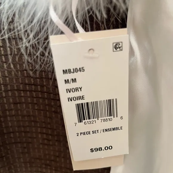 NWT Silky Feather Pajama Set