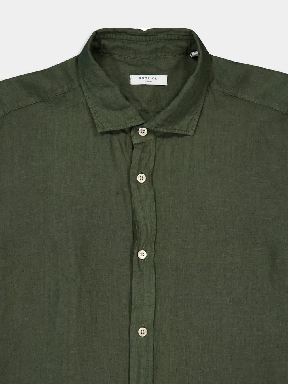 Olive Linen Shirt