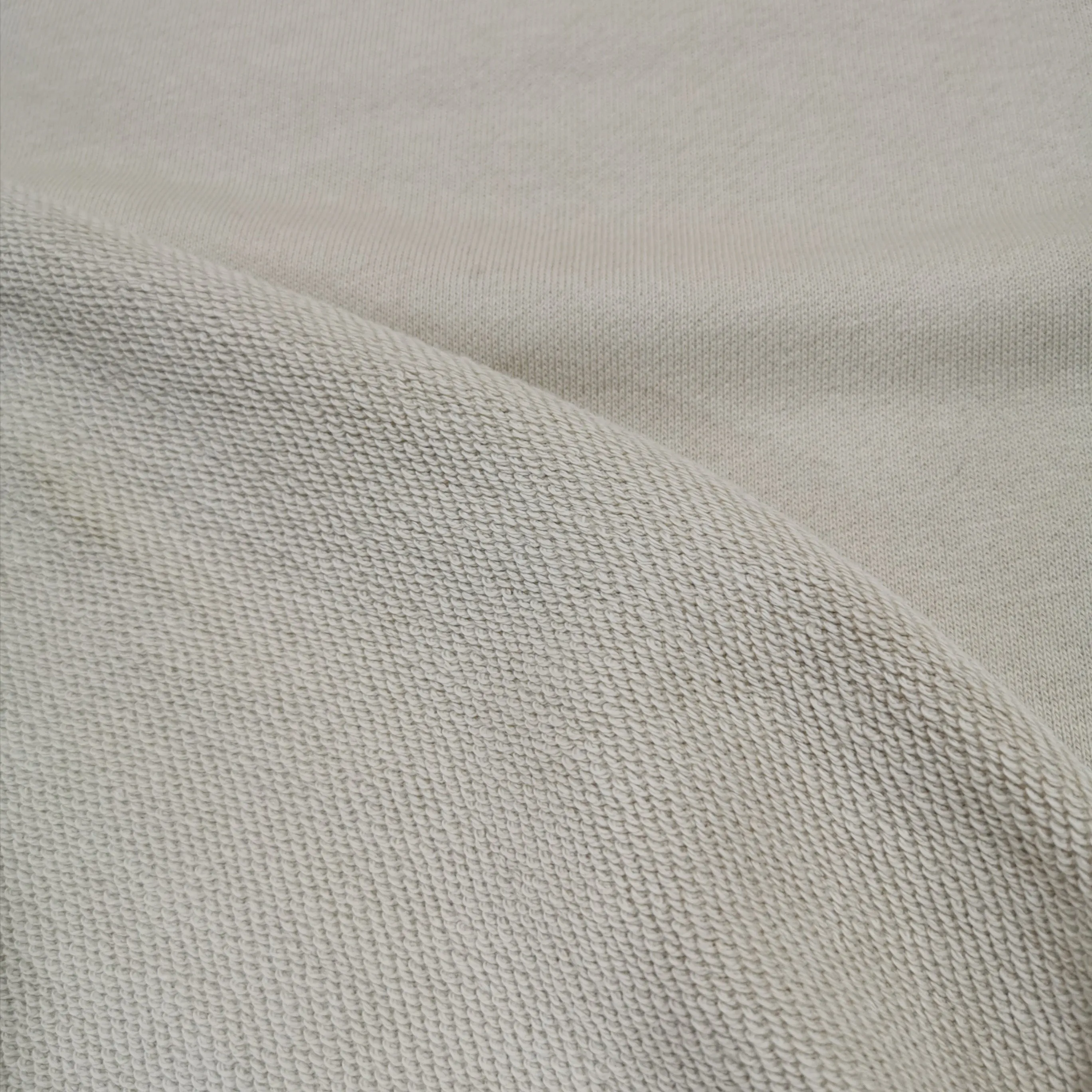 Organic Cotton, Vegetable Dyed Loop Back, Jute - 1.55m piece