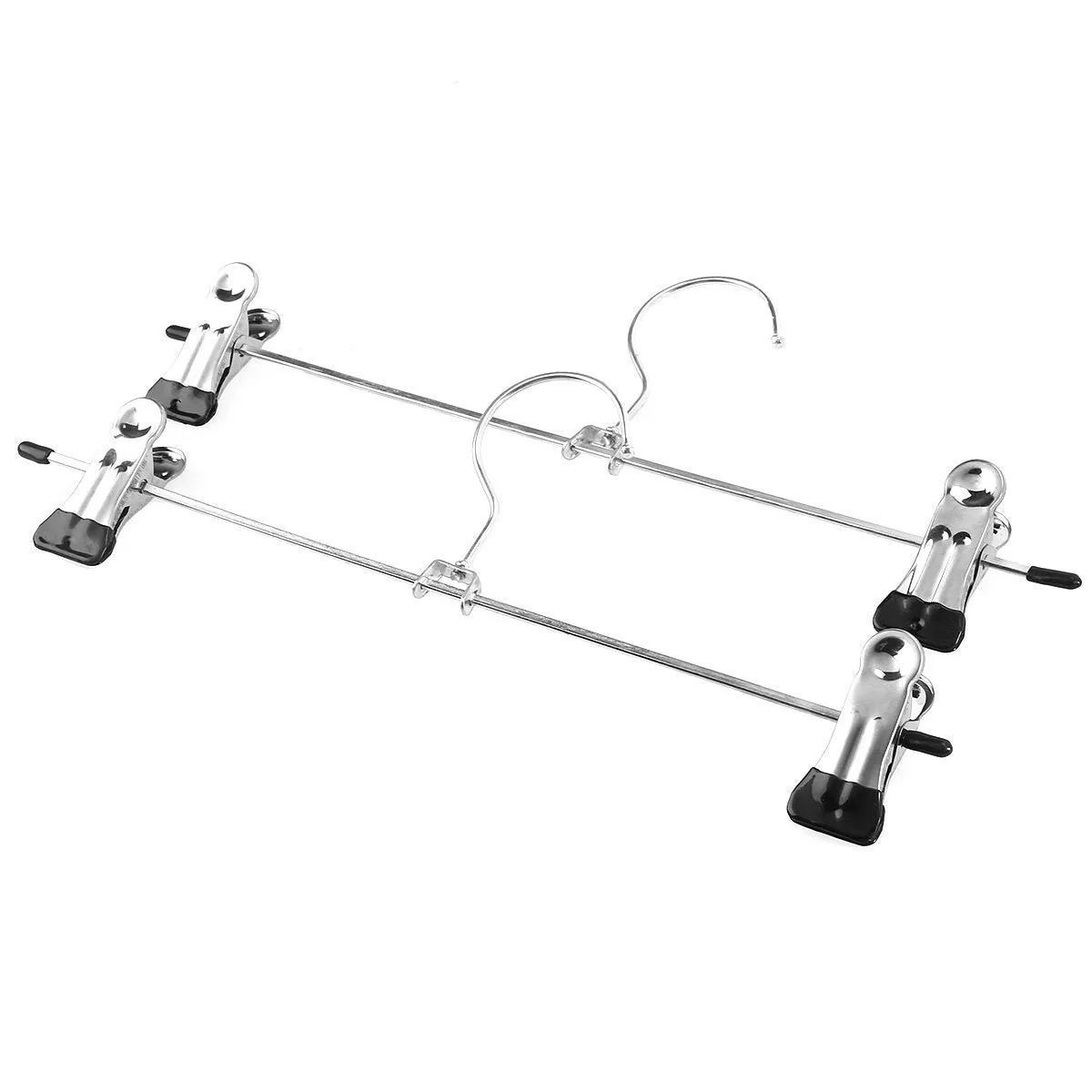 OUNONA 20pcs Stainless Steel Anti-Slip Clothes Drying Hanger Clips Pants Drying Rack
