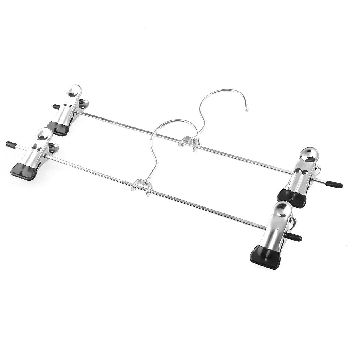 OUNONA 20pcs Stainless Steel Anti-Slip Clothes Drying Hanger Clips Pants Drying Rack
