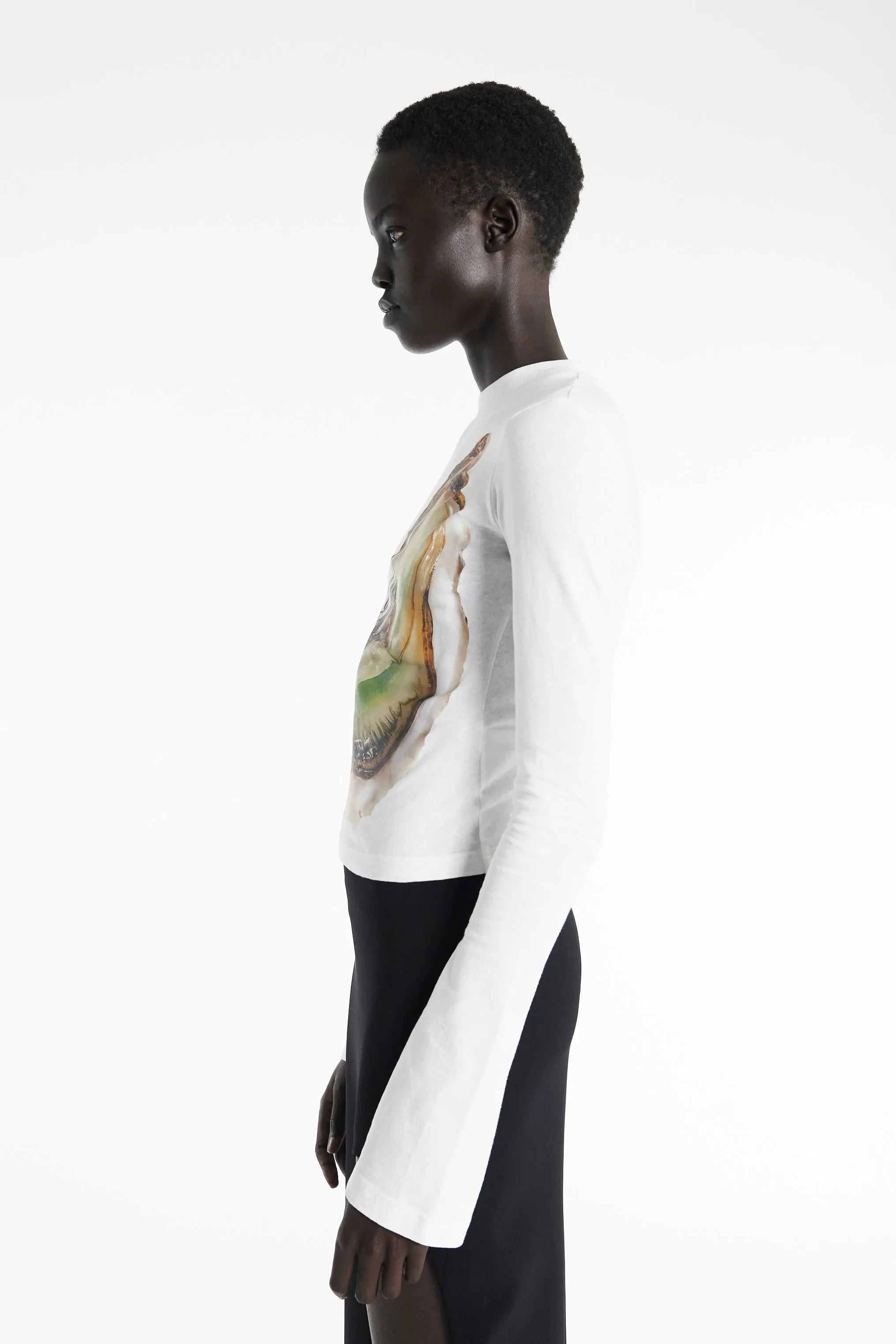 Oyster Long Sleeve Tee Off White