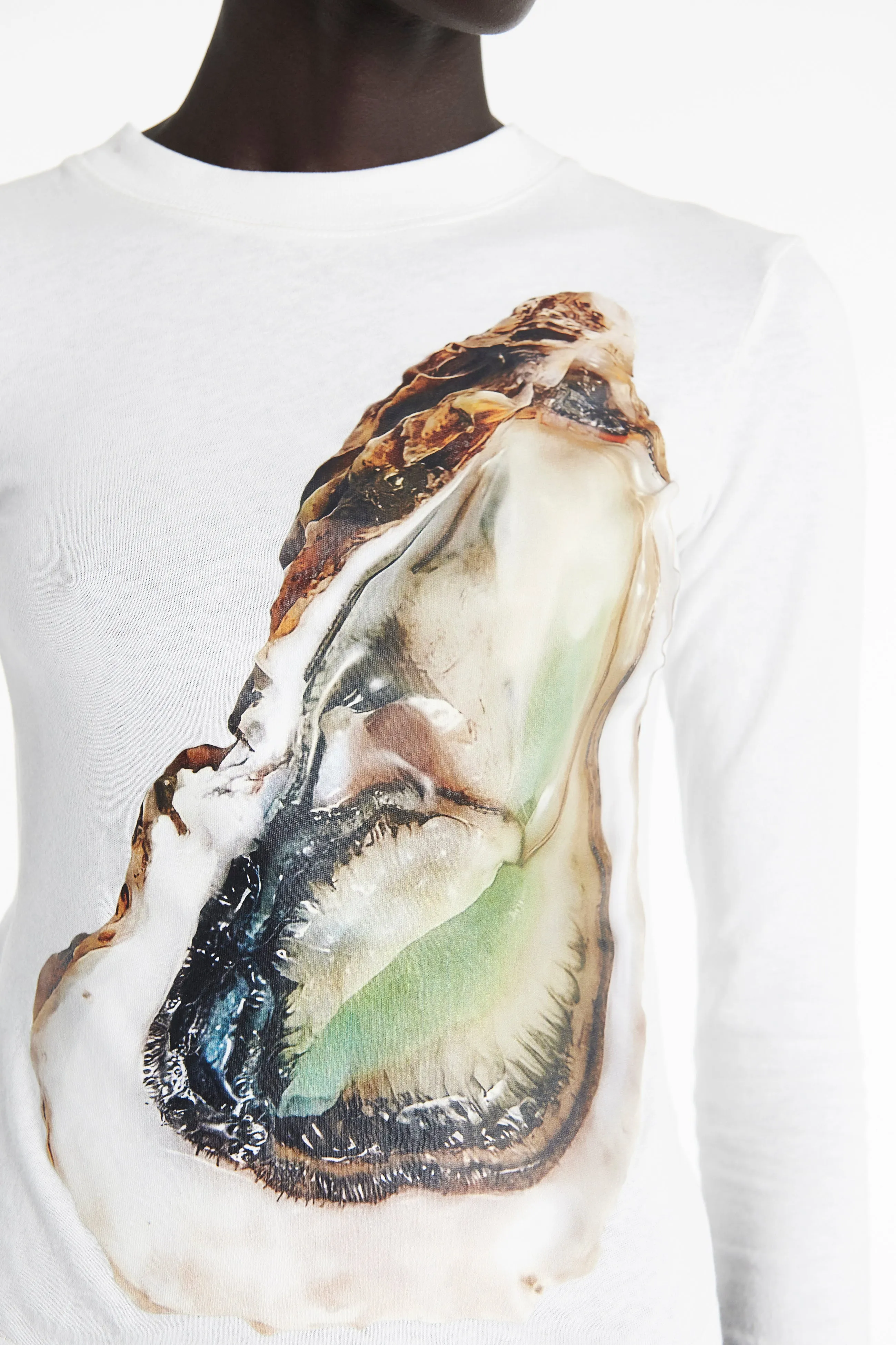 Oyster Long Sleeve Tee Off White