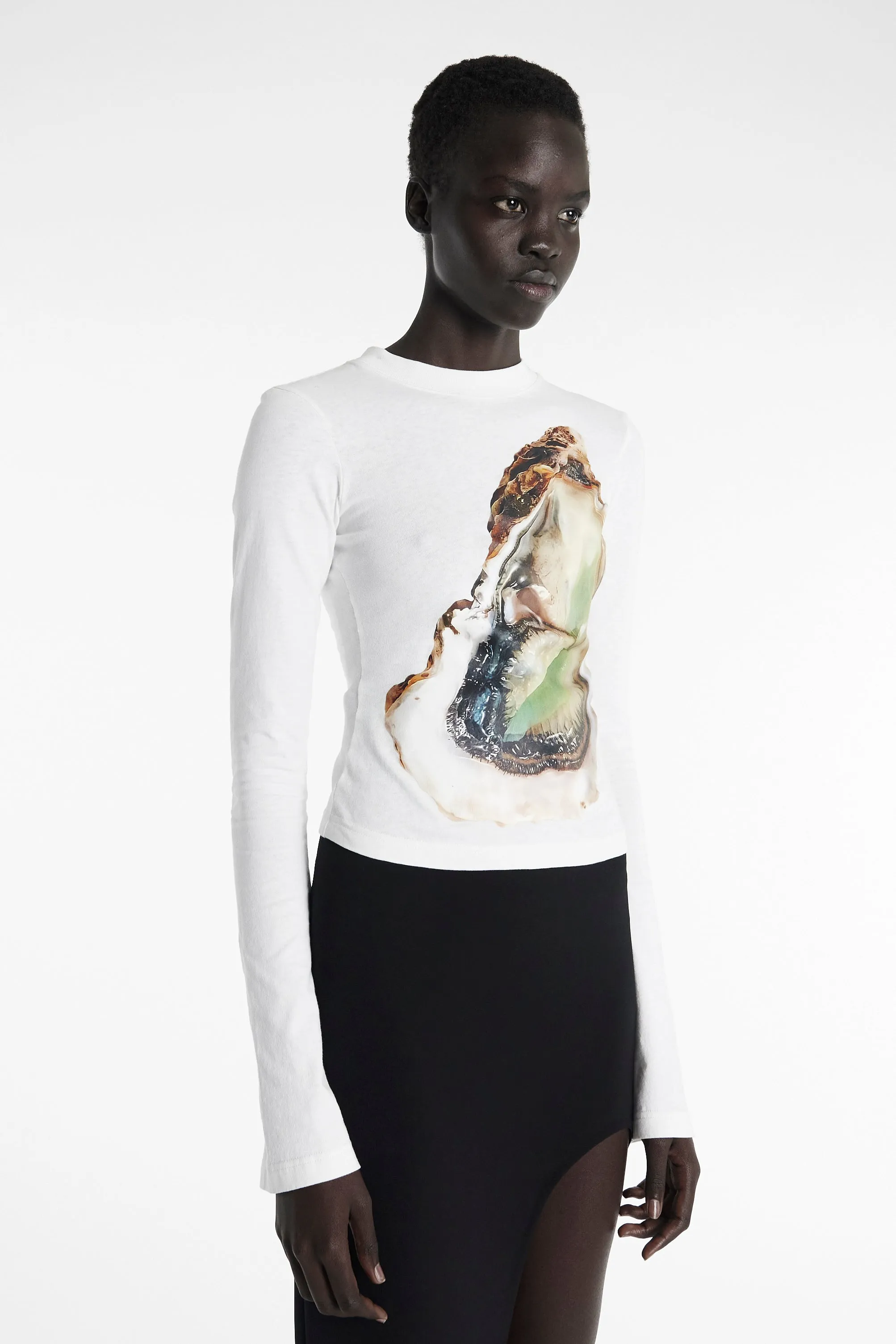 Oyster Long Sleeve Tee Off White