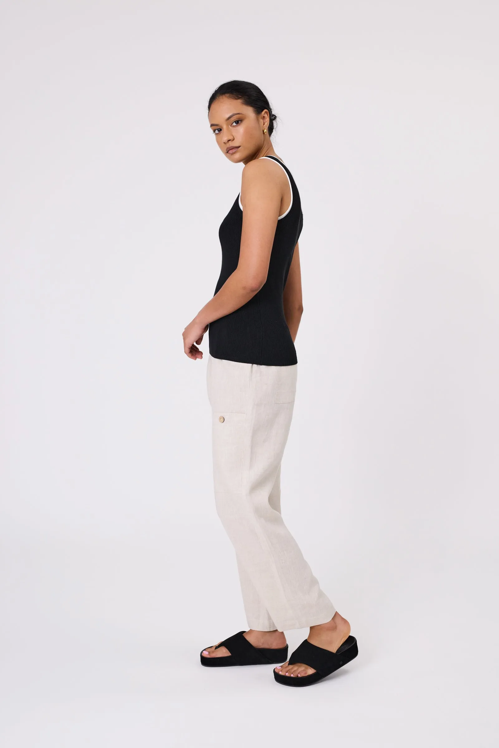 Paradise Linen Pant - Natural