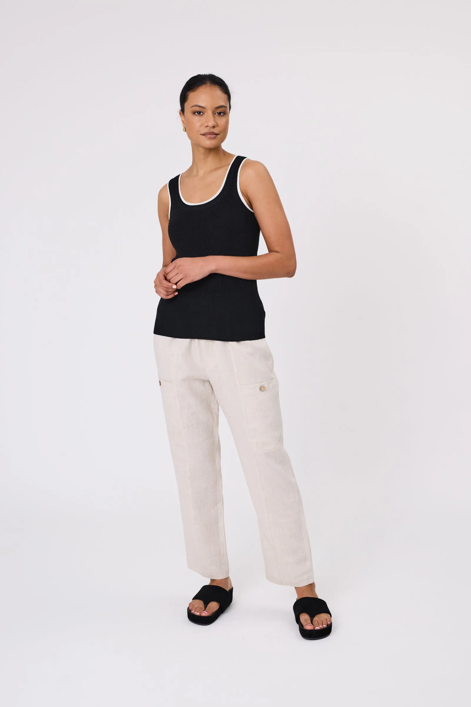 Paradise Linen Pant - Natural