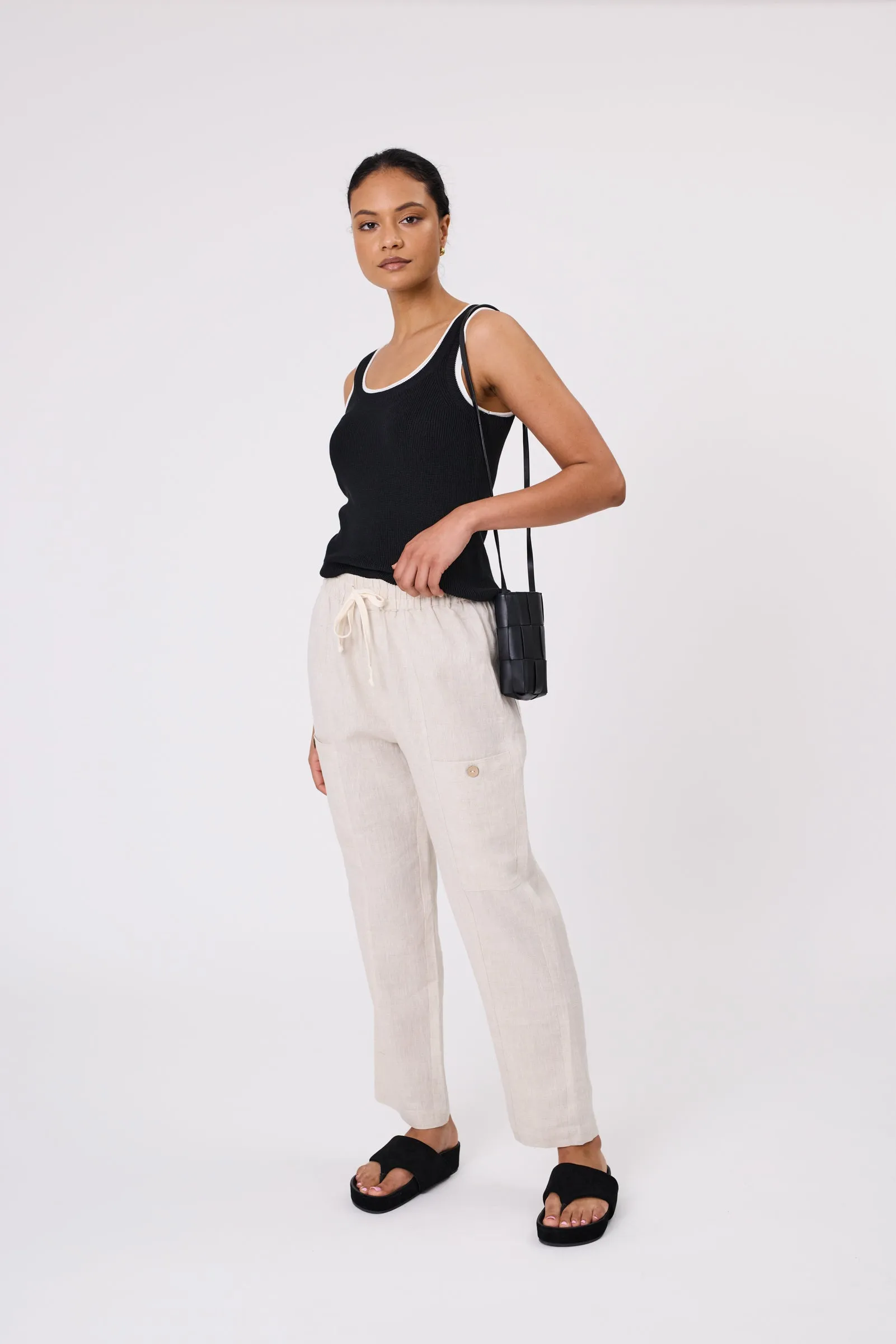 Paradise Linen Pant - Natural