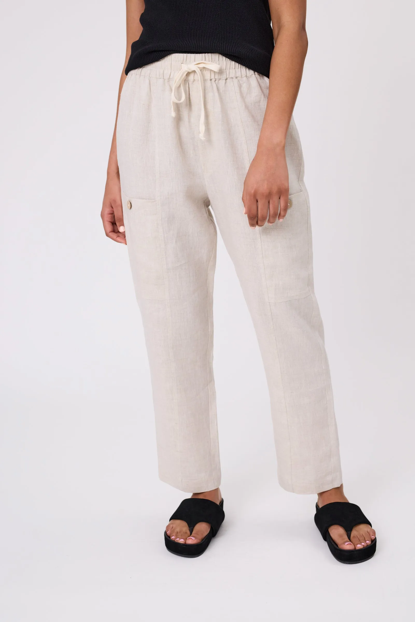 Paradise Linen Pant - Natural