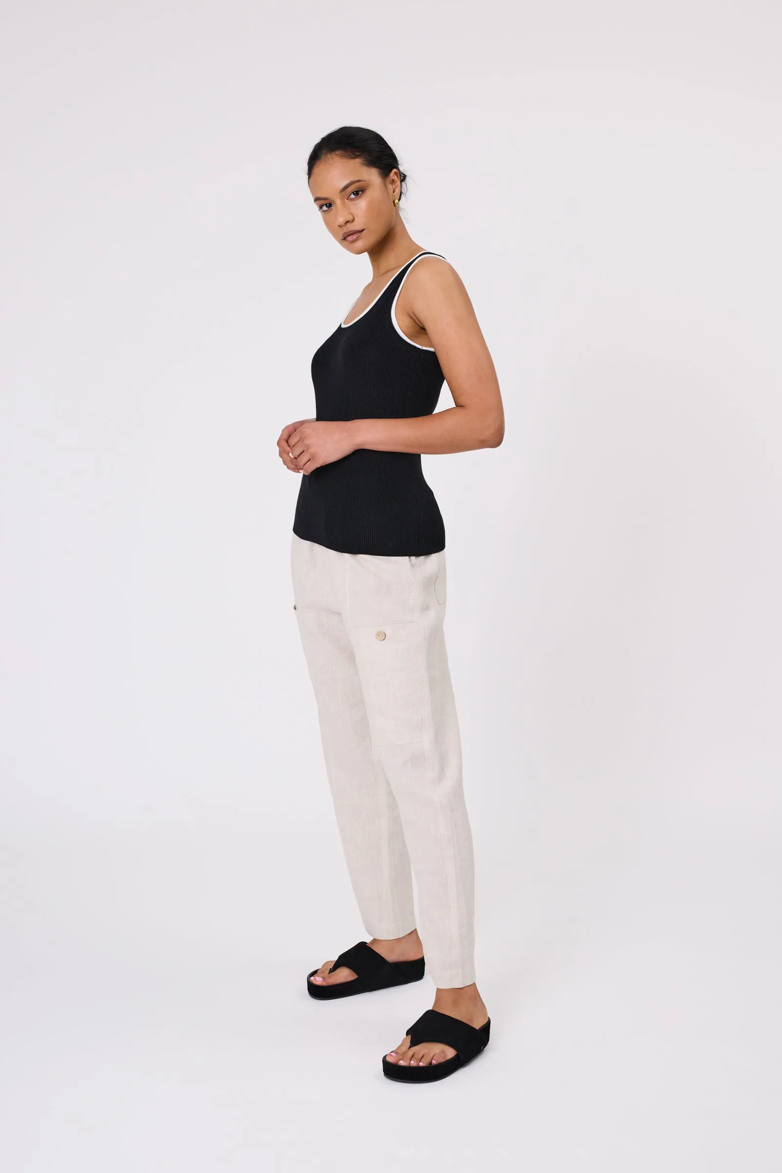 Paradise Linen Pant - Natural