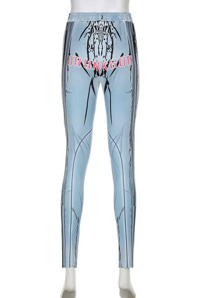 PI0184 Graphic Leggings Tights