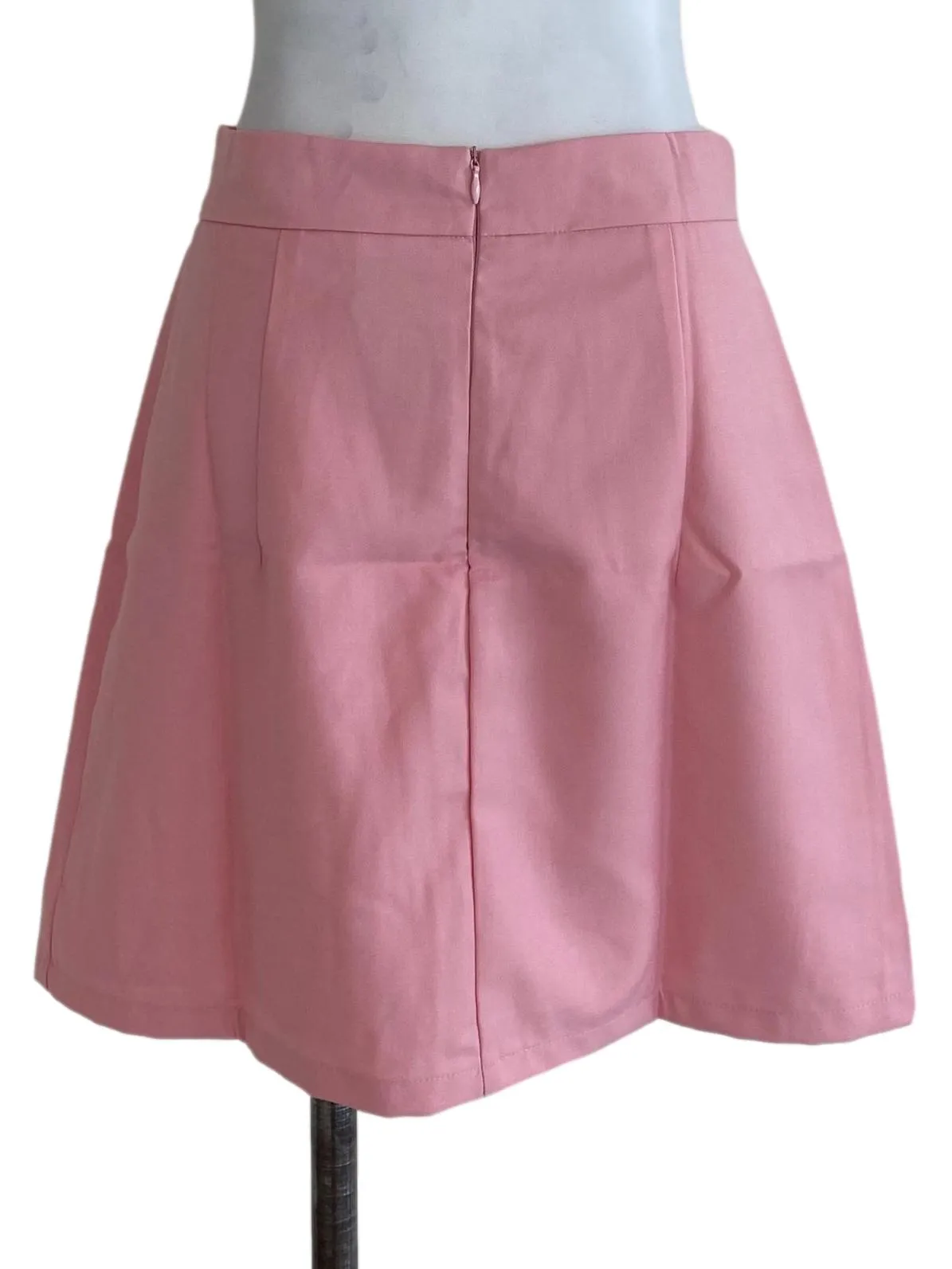 Pink Plain Short Skirt