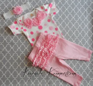 Pink Polka Dot Take Home Couture Outfit