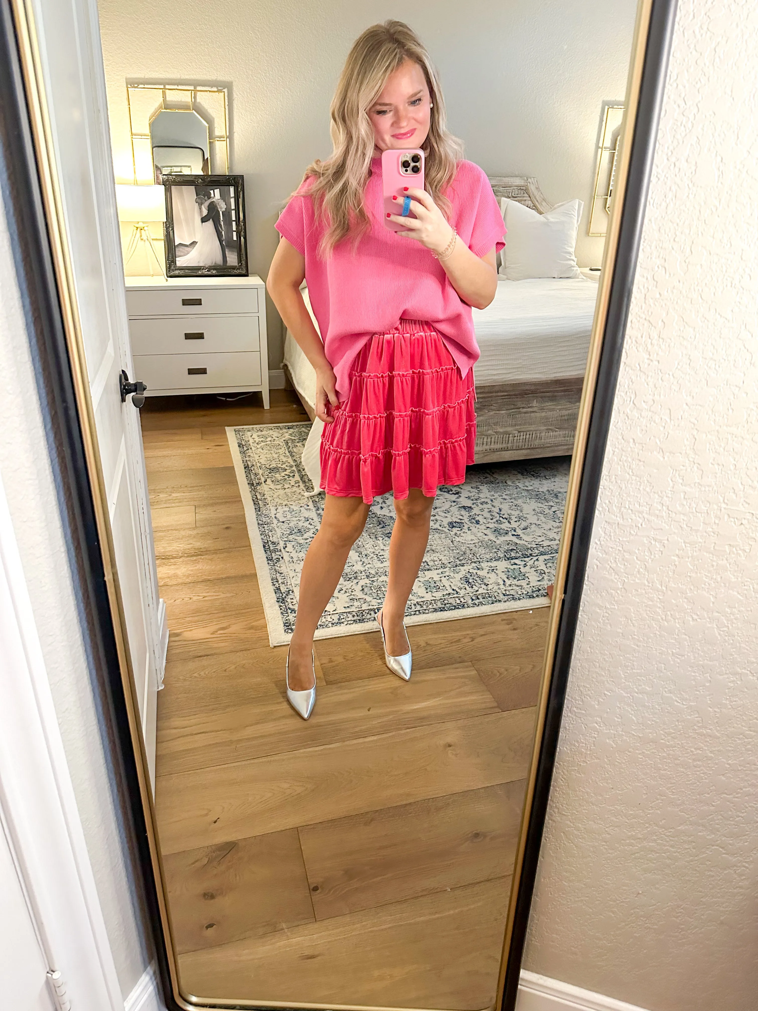 Pink Velvet Skirt